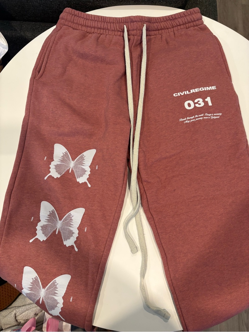 ✨ Civil Regime Men’s Butterfly Rust Sweatpants✨